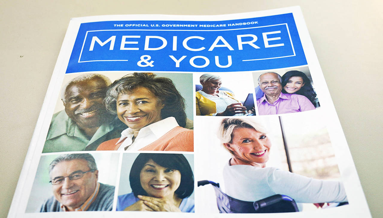 This 2018 photo shows the cover of the 2019 U.S. Medicare Handbook. (AP Photo/Pablo Martinez Monsivais)