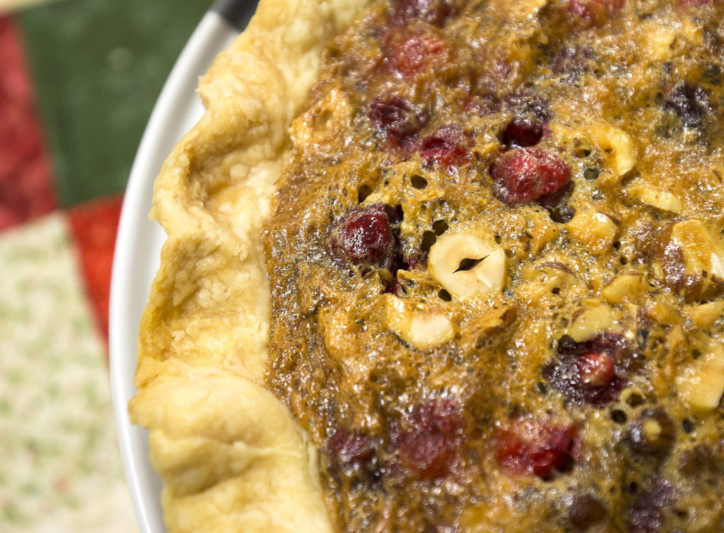 The recipe for the cranberry hazelnut pie was originally published in The Daily Herald. (Andy Bronson / The Herald)
