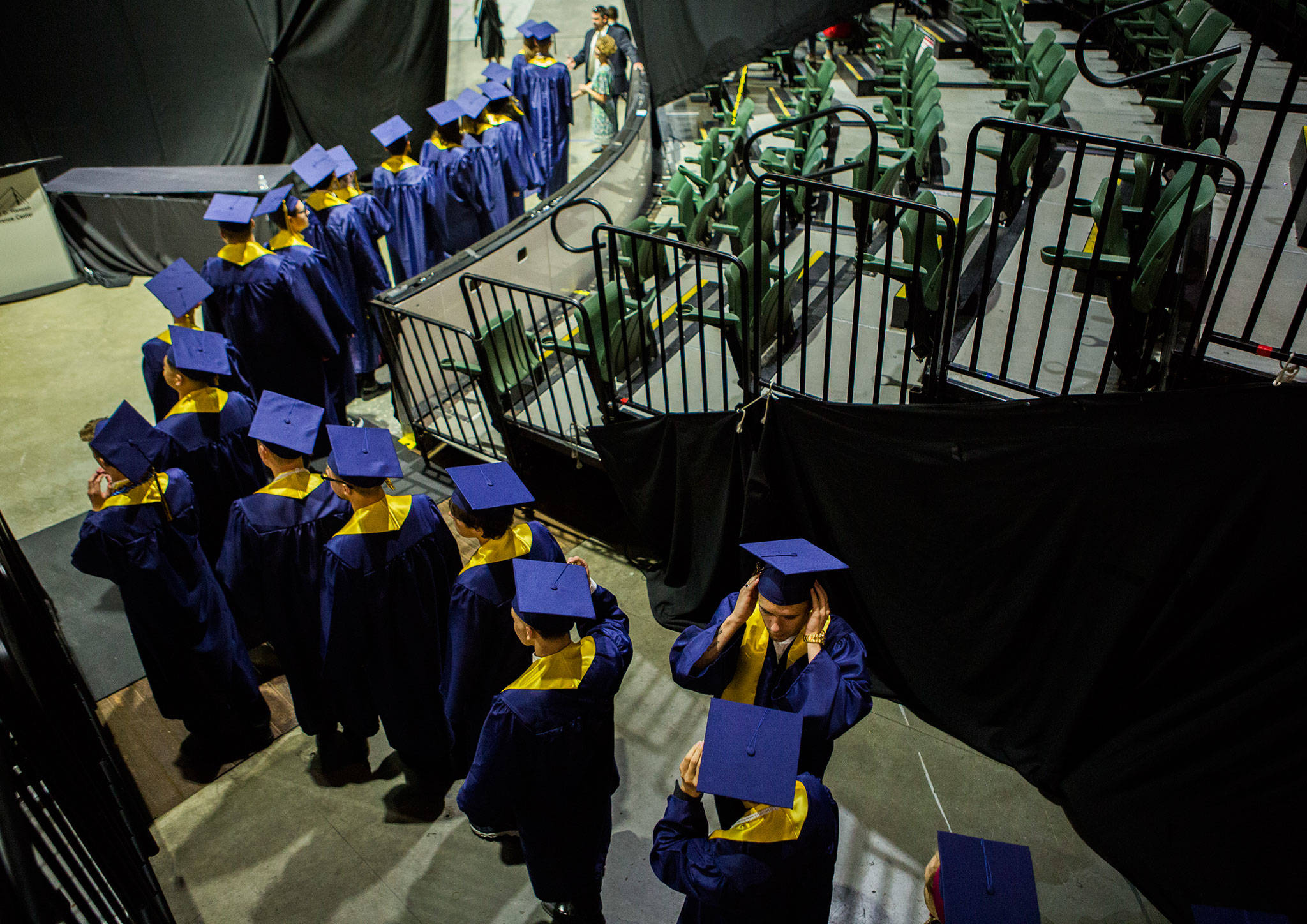 Seniors graduate from Everett High School at Angel of the Winds Arena in June 2019 in Everett. (Olivia Vanni / Herald file)