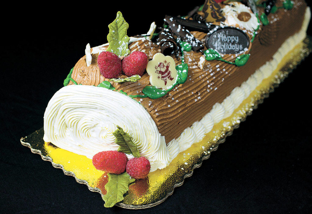 L’Artisan French Bakery’s Yule log also is known as “buche de Noel.” (Andy Bronson/ The Herald)
