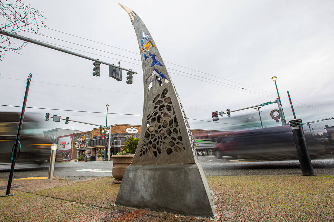 New 14-foot-tall sculpture in Monroe inspired by mountain goats
