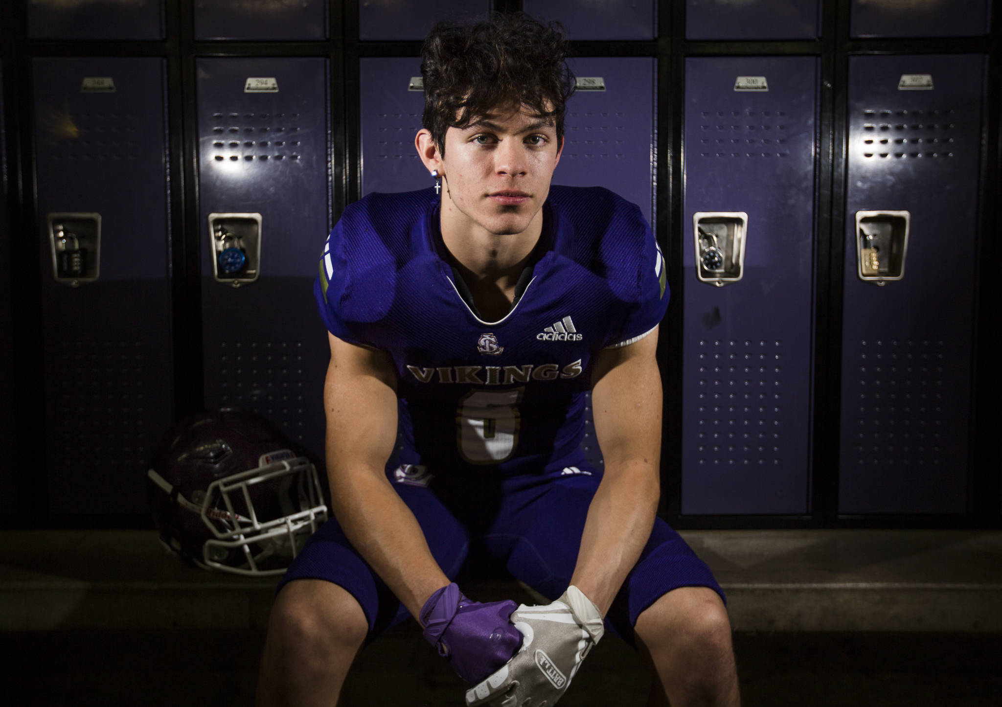 Lake Stevens senior running back Dallas Landeros is The Herald’s 2019 All-Area Offensive Player of the Year. (Olivia Vanni / The Herald)