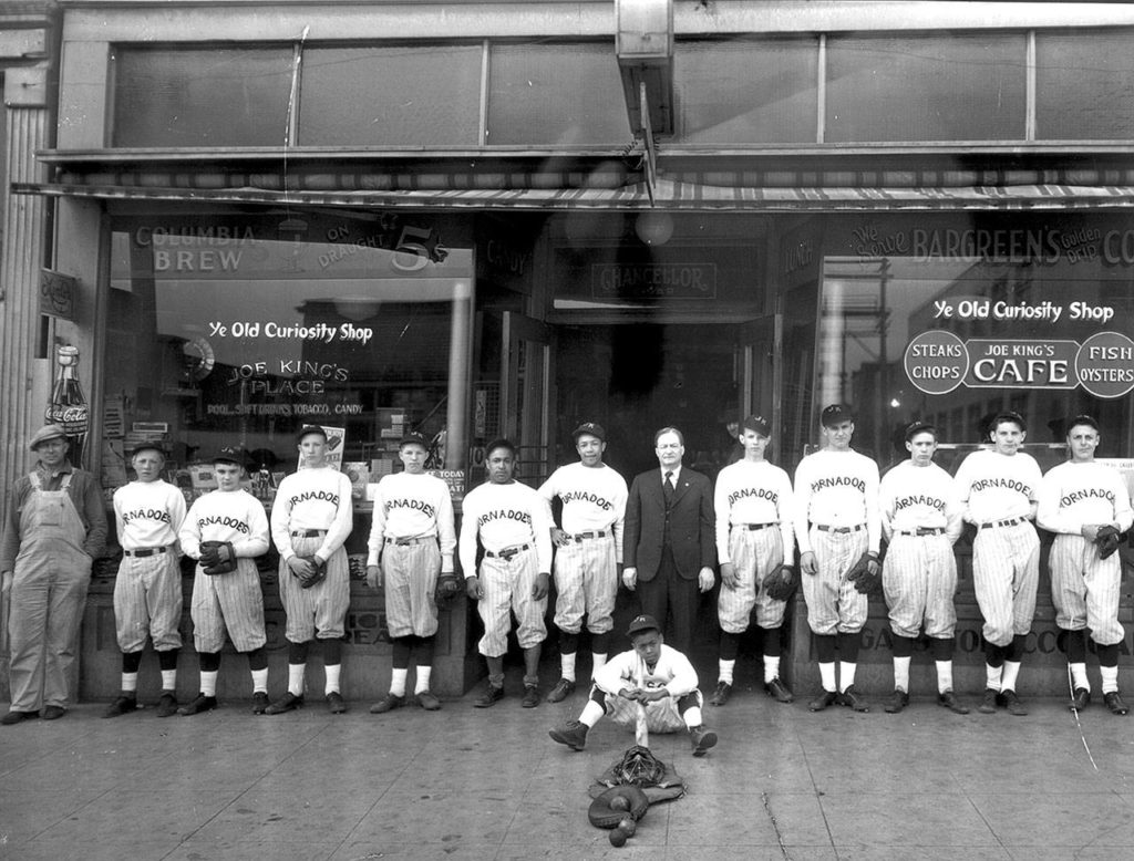 Longtime Everett tavern owner Joe King poses in front of his Hewitt Avenue establishment in a photograph that appeared in the April 24, 1932 edition of the Daily Herald. (Courtesy of Everett Public Library)
