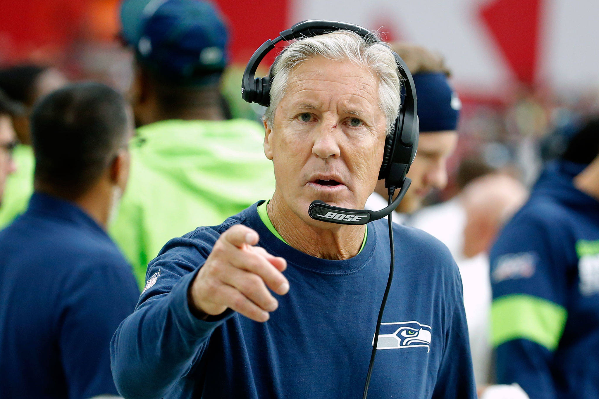 The Seahawks are headed to the postseason for the eighth time in 10 seasons under head coach Pete Carroll. (AP Photo/Rick Scuteri)
