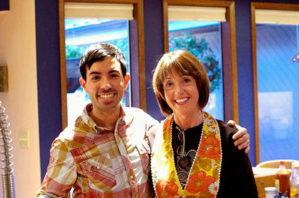 Army Maj. Adam Abeyta with Ruth Wolff of Arlington. He is her nephew, but they had been out of touch for many years. (Courtesy the Wolff family)
