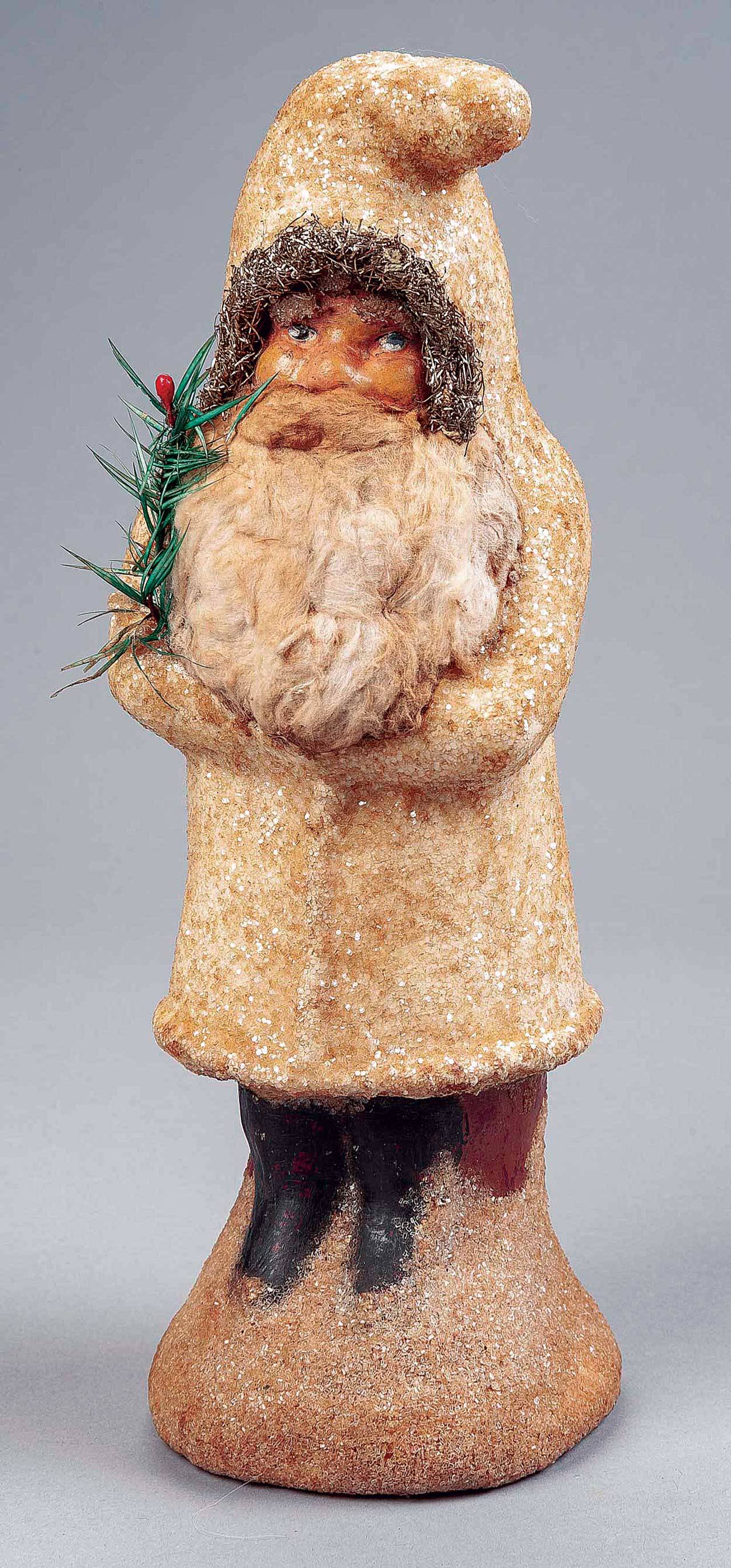 This Christmas figure is Belsnickel, a 19th-century German figure, not our modern Santa Claus. The German character looked for bad children to punish, not good children to reward with gifts. The scary figure is much less popular than Santa and sold for $168. (Cowles Syndicate Inc.)