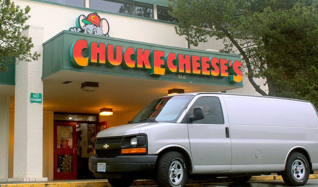 The Chuck E. Cheese restaurant in Lynnwood on Wednesday. (Joey Thompson / The Herald) 20191218