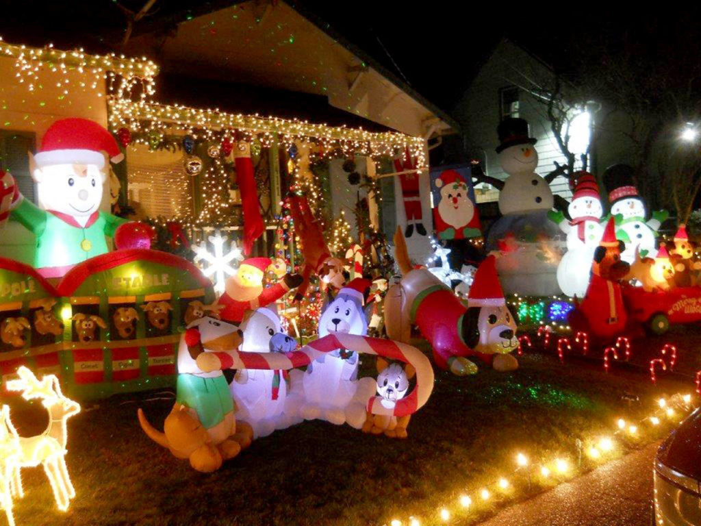 The collection of inflatable decorations at 3411 23rd St. won the best inflatable award.

