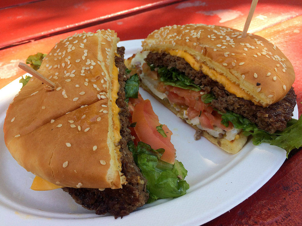 Zeke’s Drive-In has cooked it’s signature burger, the Honeymoon Special, since opening in 1968. (Evan Thompson / The Herald)
