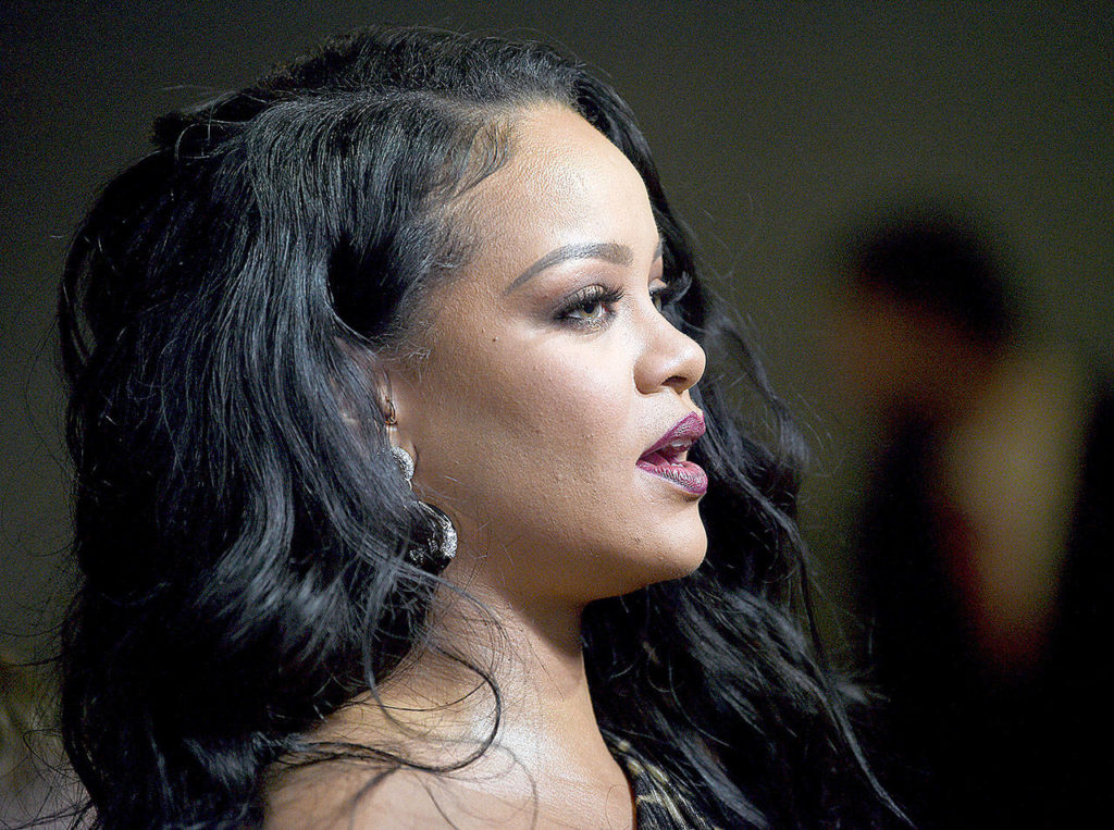 Singer and fashion designer Rihanna attends the “Rihanna” book launch event at the Guggenheim Museum in New York on Oct. 11. Rihanna’s upcoming ninth studio album is referred to as “R9” by fans. There is no release date yet. (Associated Press)
