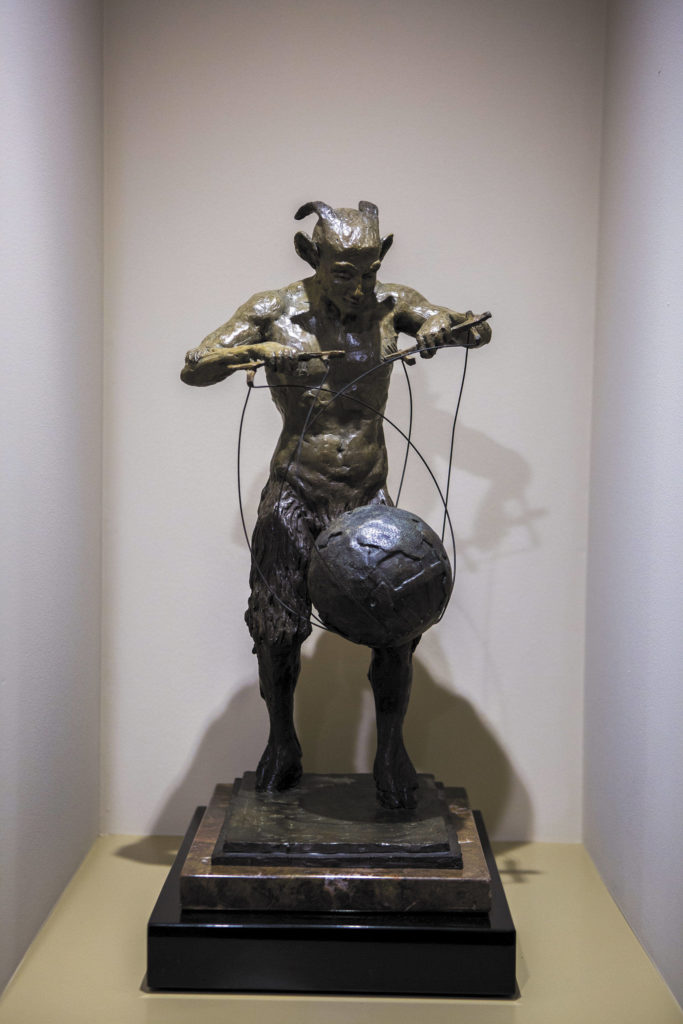 Judeth Davis mostly works in clay but also creates in bronze. (Olivia Vanni / The Herald)
