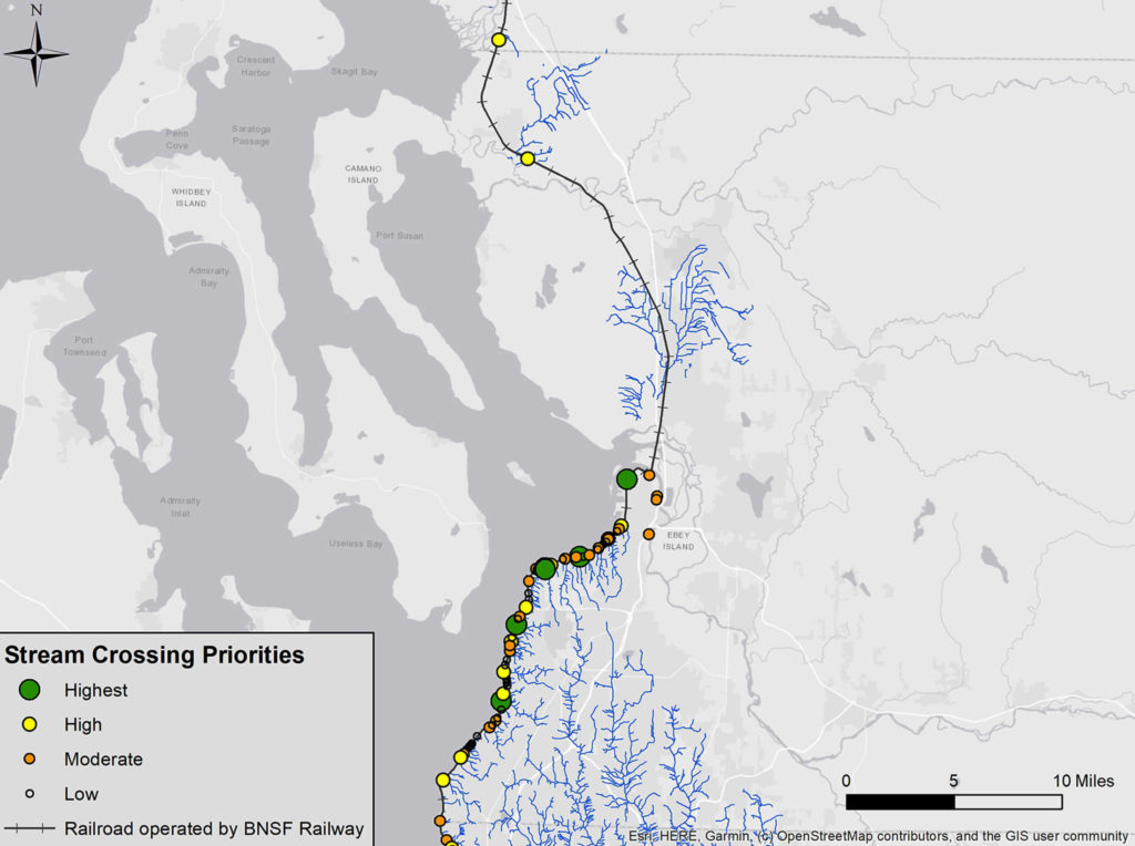 Of the 17 stream crossings listed as a high priority for restoration projects in the greater Puget Sound six are in Snohomish County. (Phil Bloch)
