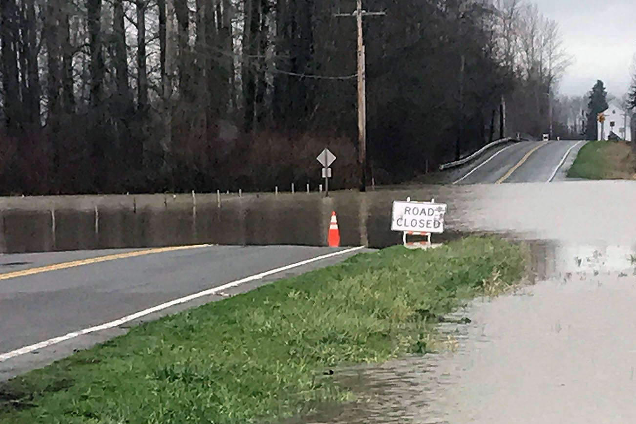 Flooding closes roads in Arlington, Stanwood; snow in store?