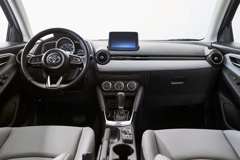 The interior of the 2020 Toyota Yaris Hatchback is tidy, artistic, and assembled with precision. (Manufacturer photo)

