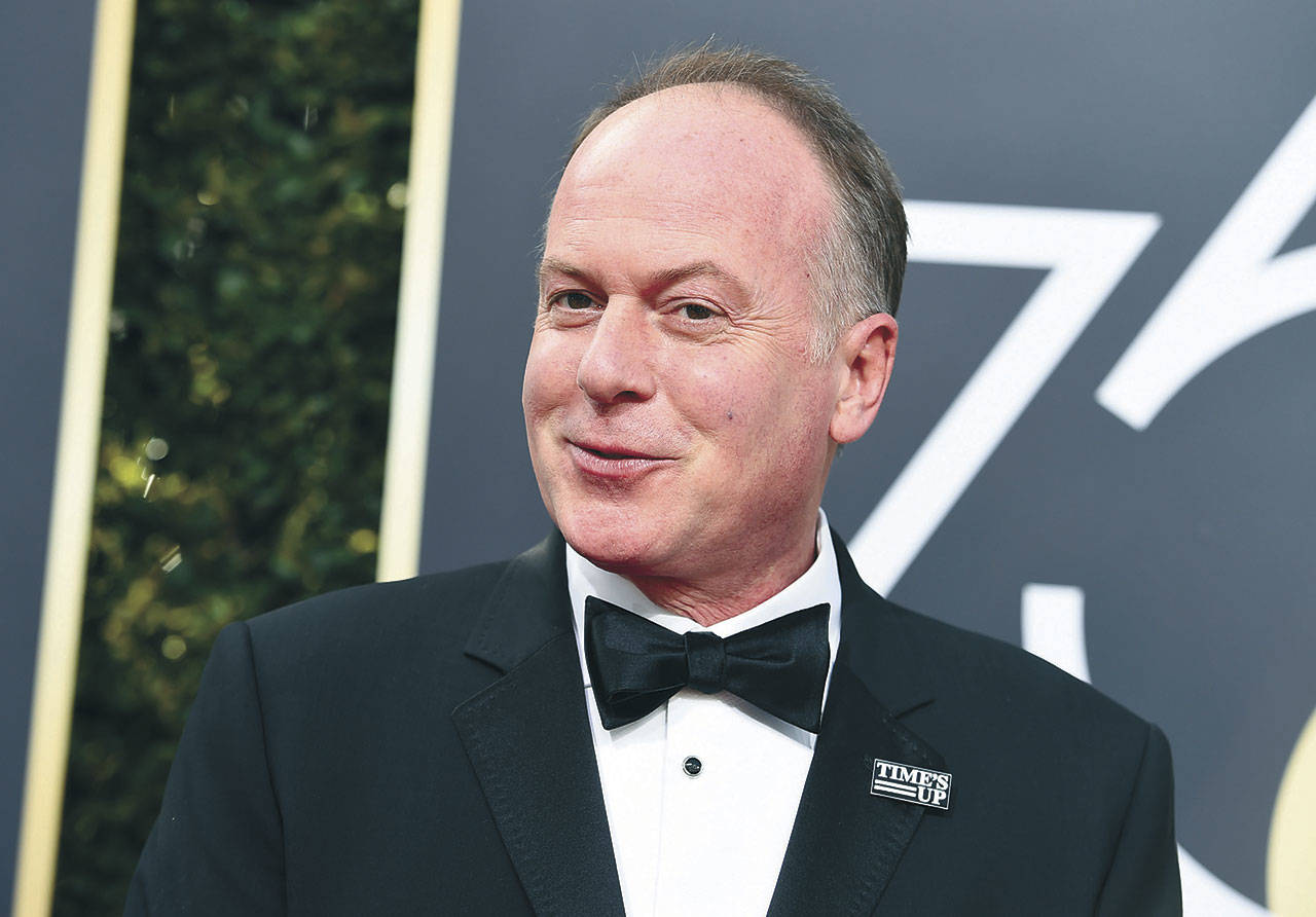 Lynnwood native Tom McGrath arrives at the 75th annual Golden Globe Awards in Beverly Hills, California, in 2018. (Associated Press)