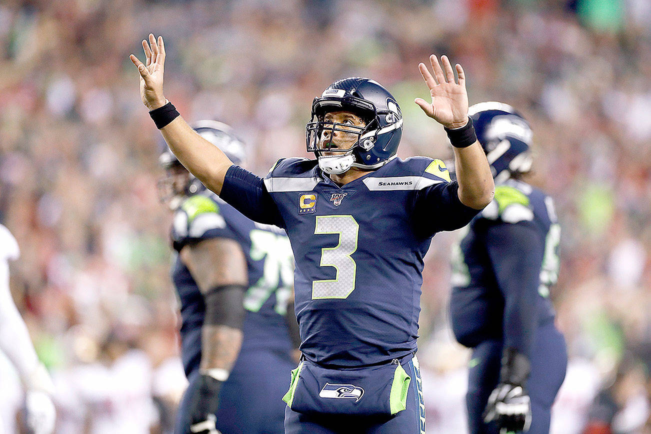 Russell Wilson and the Seattle Seahawks had a crazy 2019 season. (AP Photo/Greg Trott)