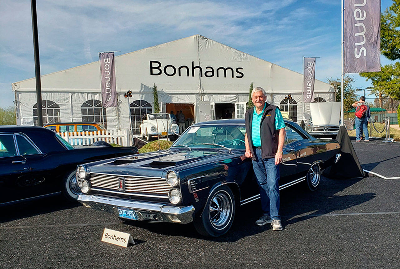 Larry Jubie is donating the proceeds from auction of his 1967 Mercury Caliente to the Providence General Foundation. One of only four made, it sold Thursday for $82,140 at Bonhams Auction in Scottsdale, Arizona.