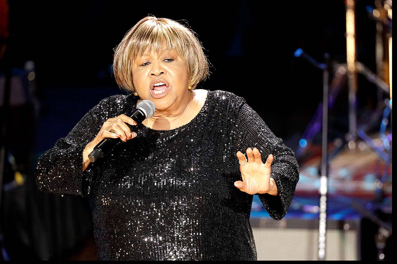 Mavis Staples — who was inducted into the Rock and Roll Hall of Fame in 1999 and the Blues Hall of Fame in 2017 — will perform Jan. 16 at the Edmonds Center for the Arts. (Associated Press file)