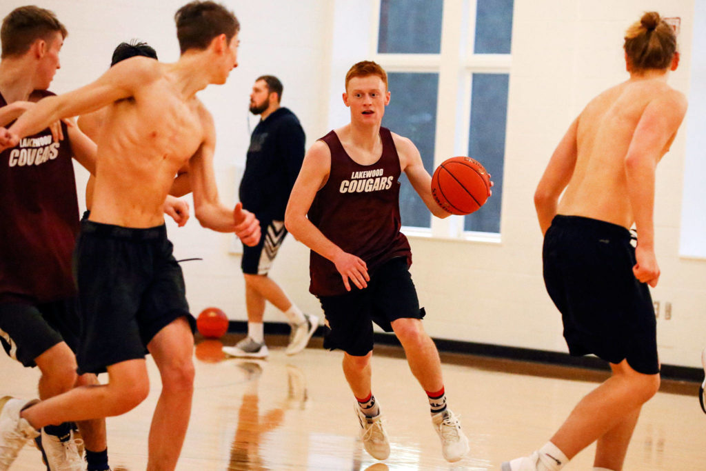 A rare four-year team captain, Jensen has been instrumental to the Lakewood boys basketball program’s recent rise. (Kevin Clark / The Herald)
