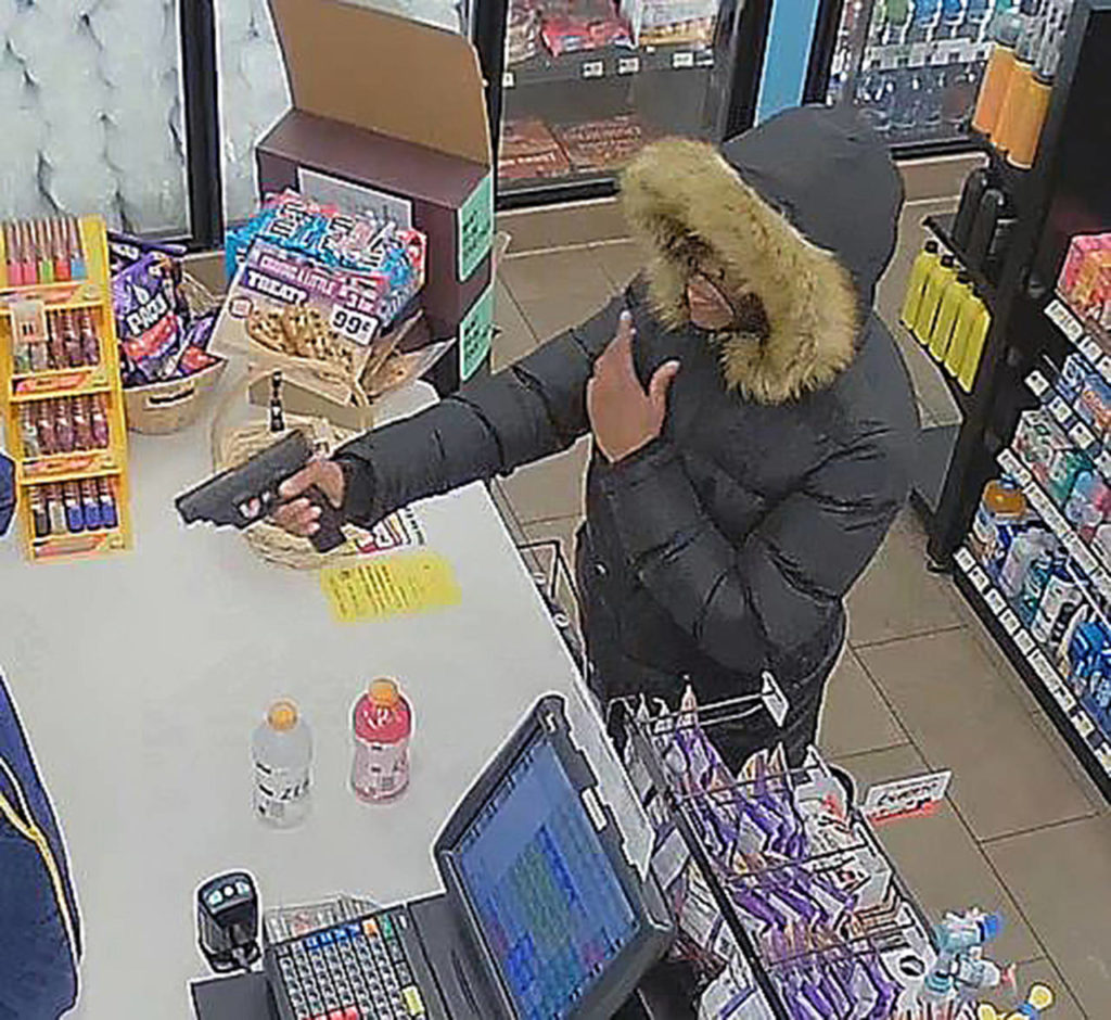 Detectives are seeking the public’s help to identify the man who robbed a south Everett ARCO on Jan. 14. (Everett Police Department)
