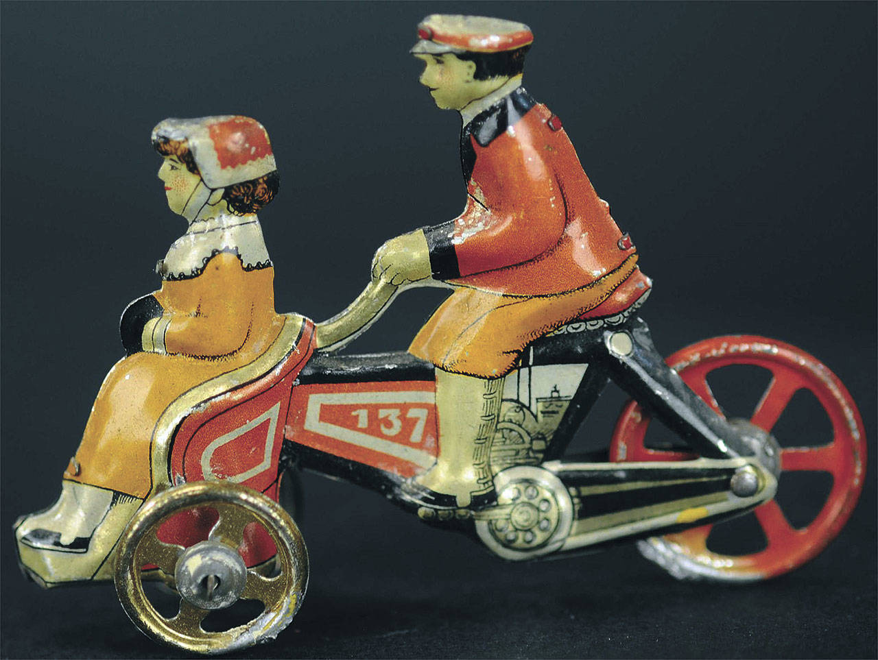 Penny toys are becoming harder to find anywhere, but at an appropriate auction of an old collection, they rarely sell for less than $50. (Cowles Syndicate Inc.)