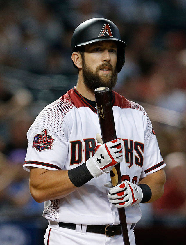 Cascade High School graduate Steven Souza Jr. has played for the Nationals, Rays and Diamondbacks in his six years in the major leagues. (AP Photo/Rick Scuteri)