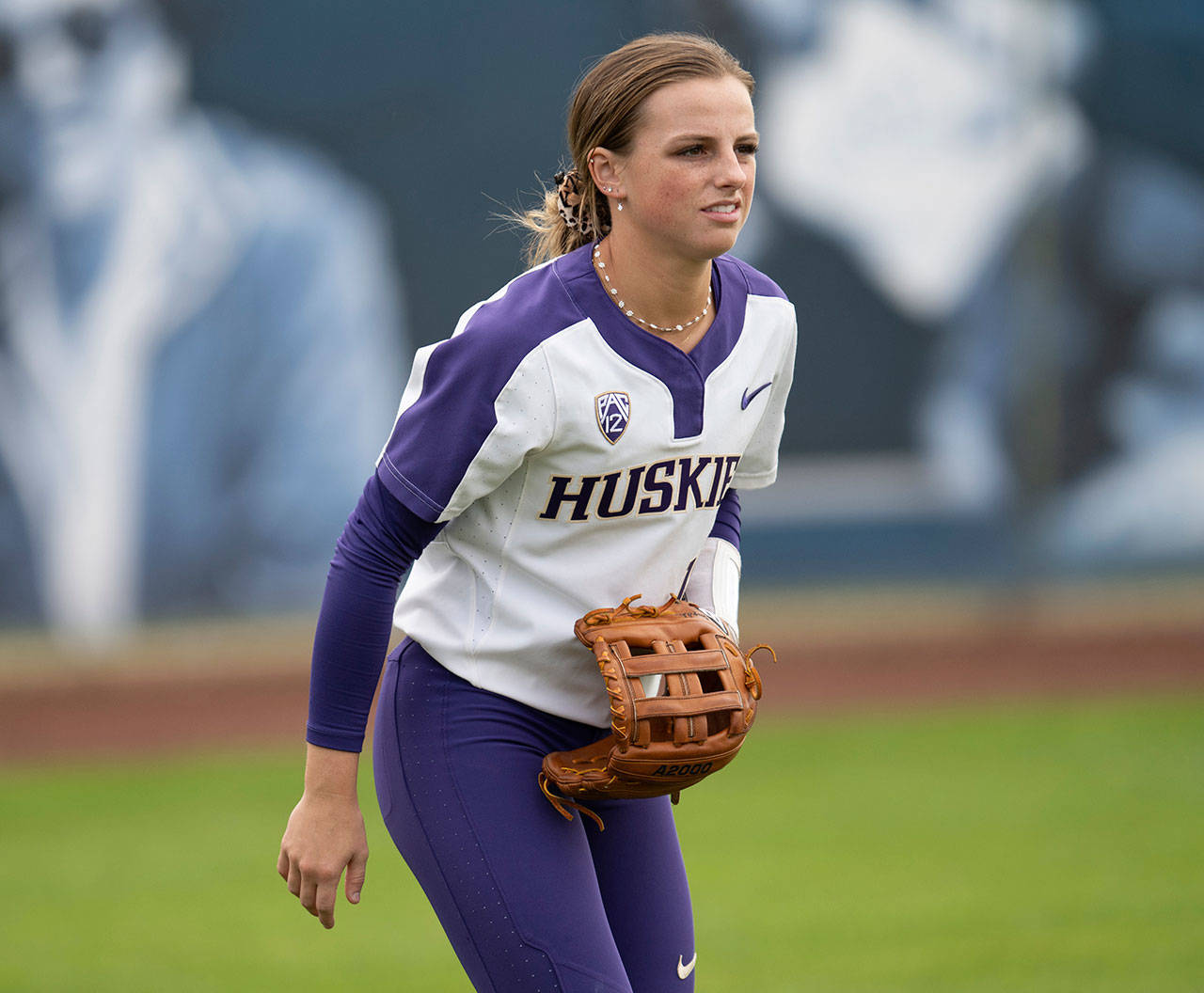 Washington outfielder Sami Reynolds, a Snohomish High School alum, hit .330 with five home runs and 43 RBI in 58 games for the Huskies in her freshman season. The Huskies open their season on Feb. 7 at the Buzz Classic in Atlanta. (AP Photo/Kyusung Gong)