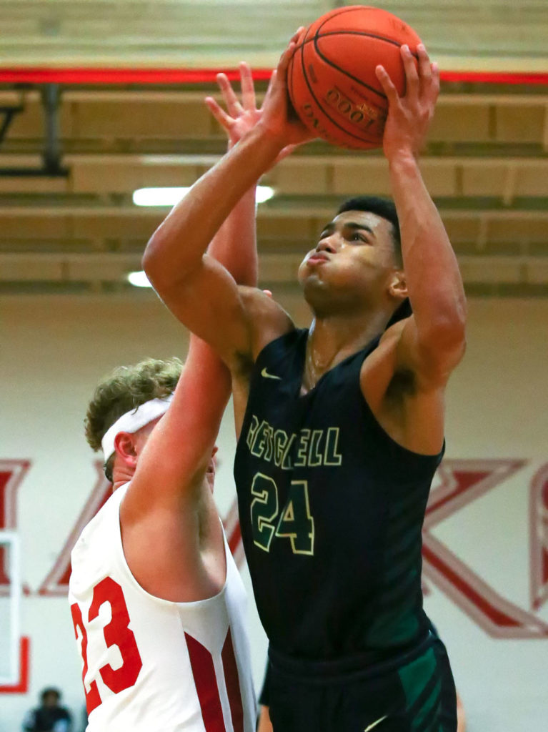 Marysville Pilchuck beat visiting Marysville Getchell, 61-57, on Friday evening at Marysville Pilchuck High School. (Kevin Clark / The Herald)
