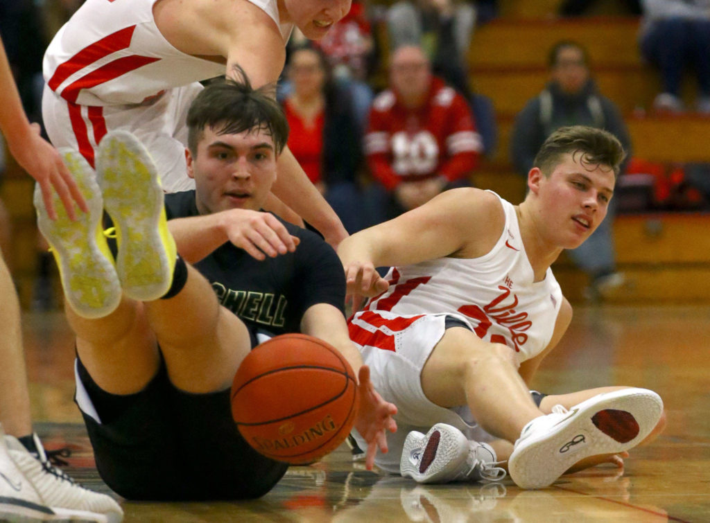 Marysville Pilchuck beat visiting Marysville Getchell, 61-57, on Friday evening at Marysville Pilchuck High School. (Kevin Clark / The Herald)
