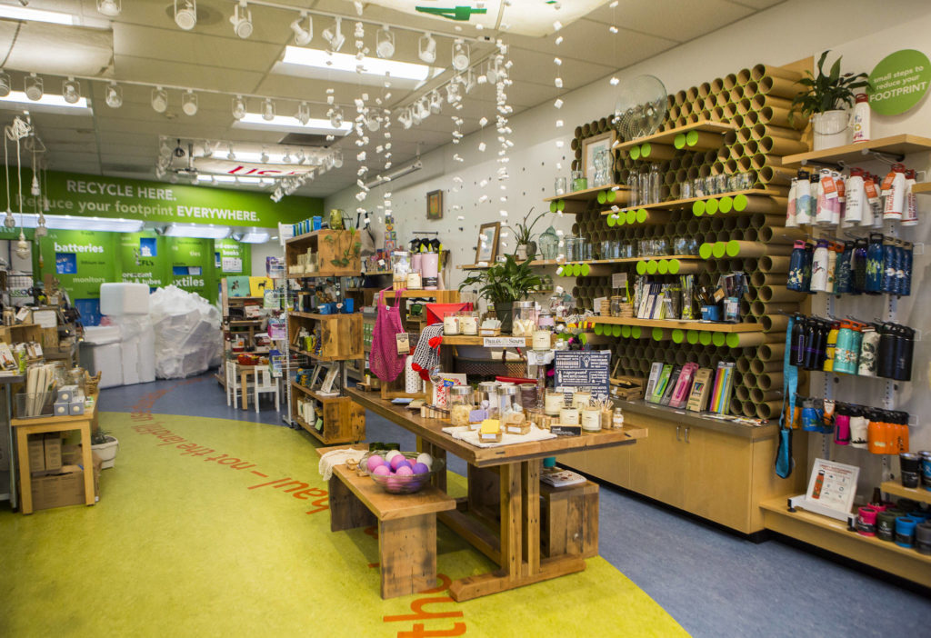 Inside the Recology store in Bothell. (Olivia Vanni / The Herald)
