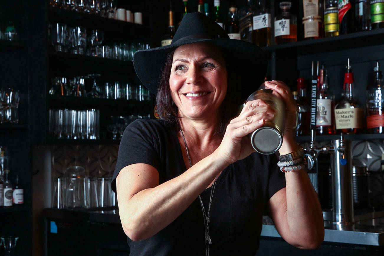 Traci McFarlane, owner and bartender of Bits in Mukilteo (Kevin Clark / The Herald)