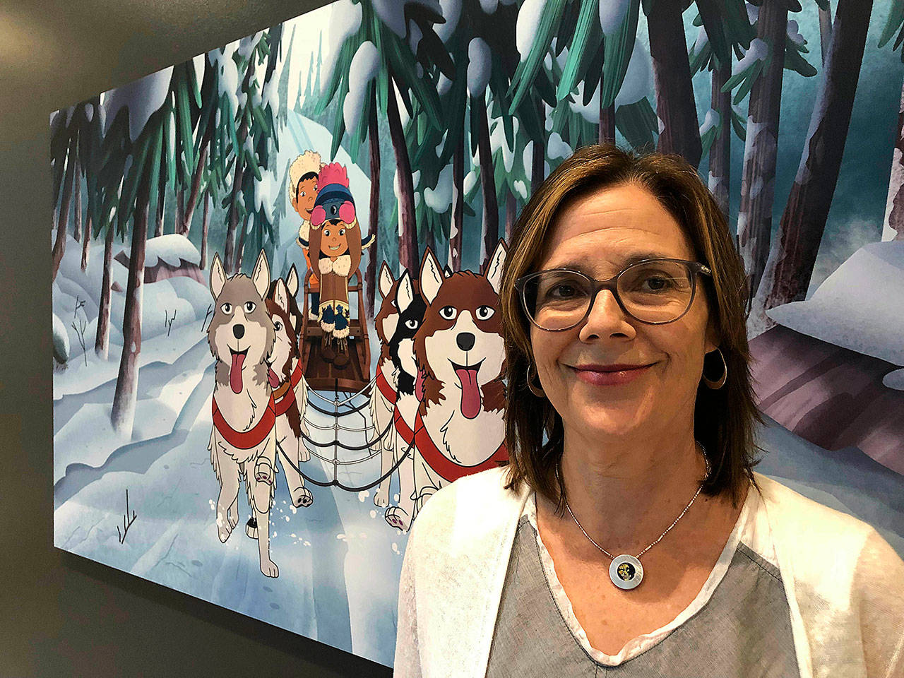 Dorothea Gillim, executive producer and co-creator of Molly of Denali, at the Anchorage Museum in Anchorage, Alaska. Molly of Denali is the first cartoon series with an Alaska Native character as the lead. (Associate Press)