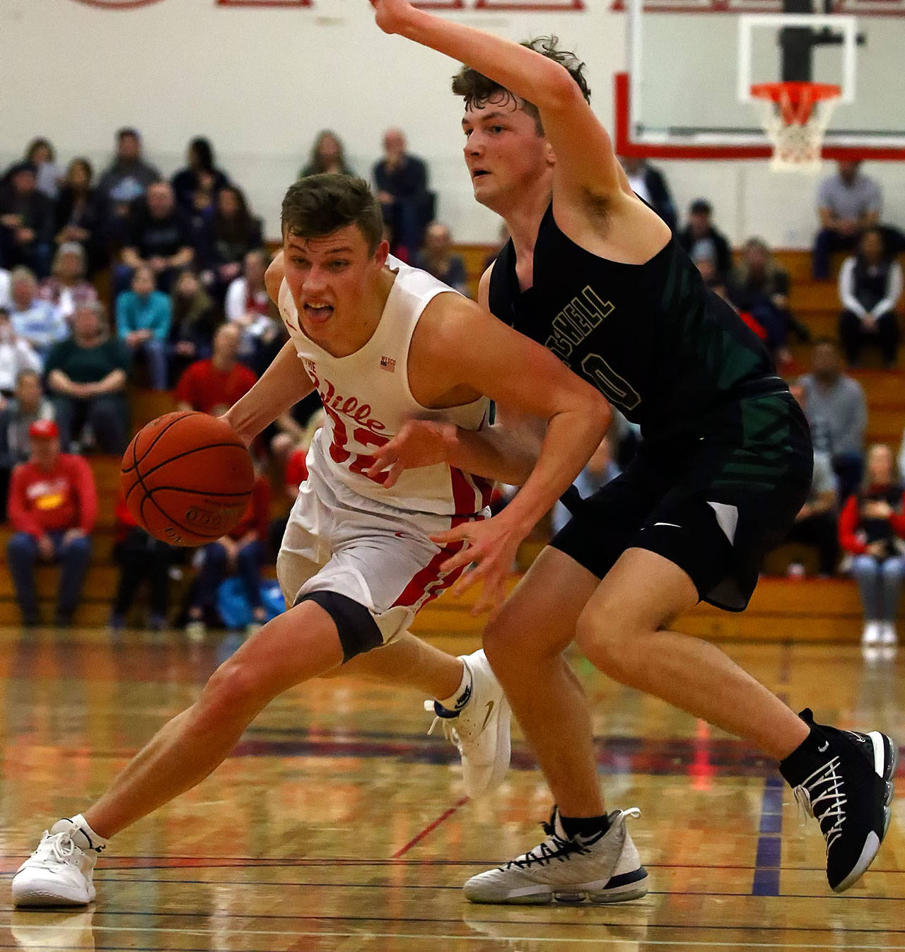 The Marysville Pilchuck boys basketball team hosts Stanwood in a regular-season finale Monday, Feb. 10 that could determine the Wesco 3A/2A title. (Kevin Clark / The Herald)