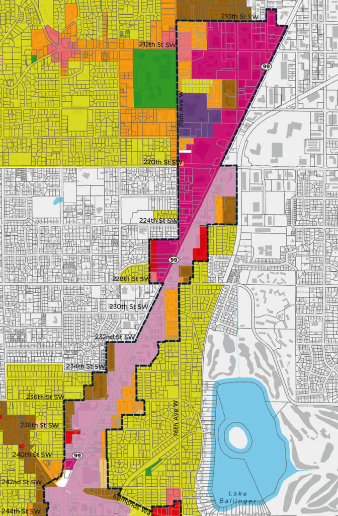 Highway 99 Subarea Planning Map. (City of Edmonds)

