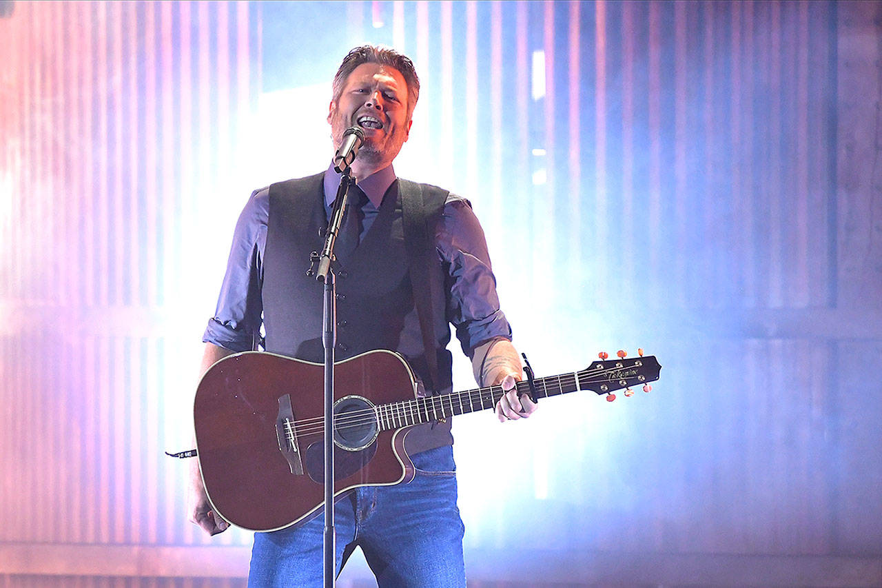 Country star Blake Shelton will perform Feb. 14 at the Tacoma Dome. (Associated Press file)