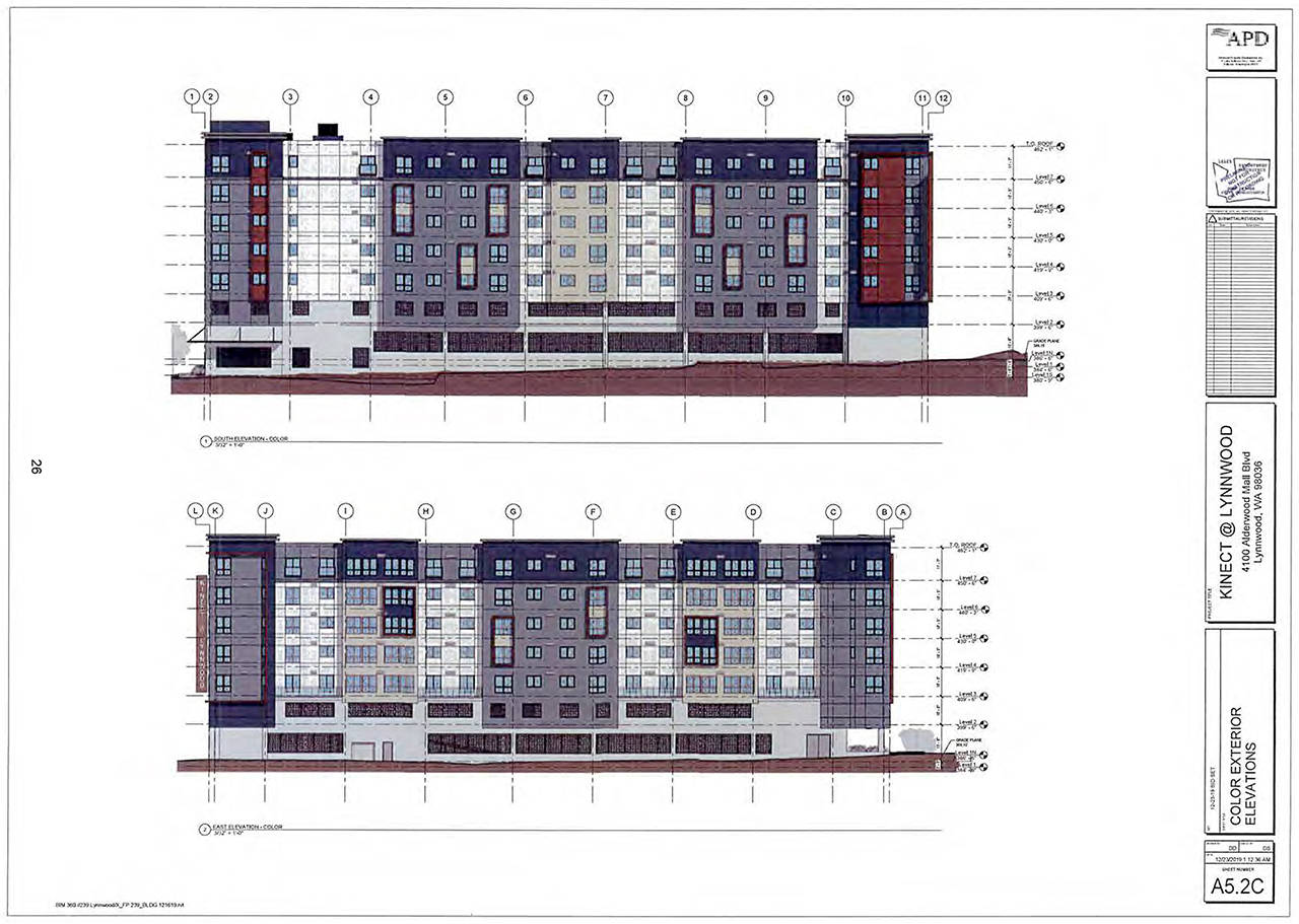 Drawing of proposed development. (City of Lynnwood)
