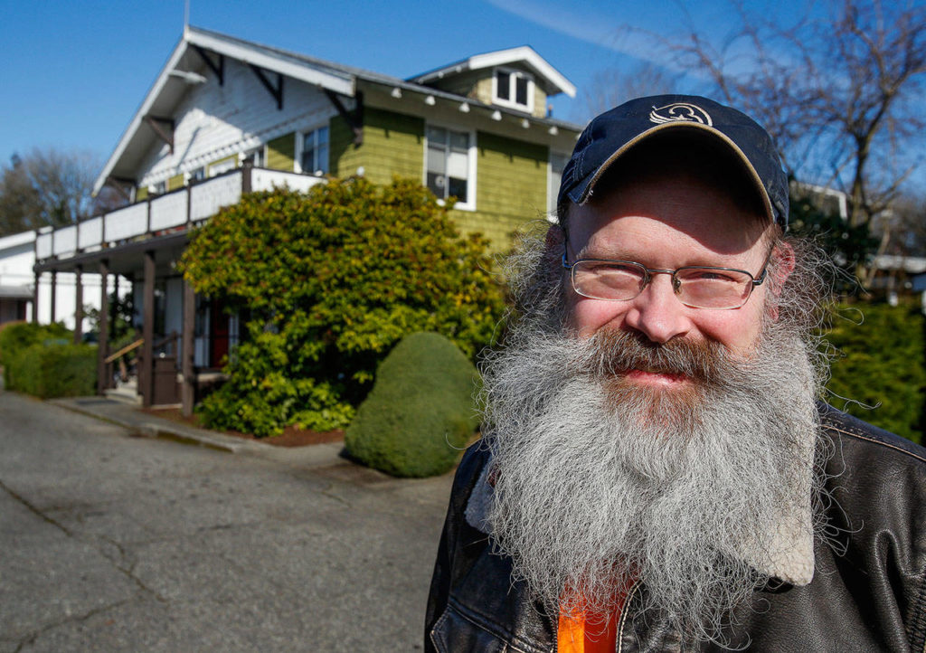 Scott Watson, 47, has worked since 1990 in activities, transportation and other jobs at Delta Rehabilitation Center, long known as the Snohomish Chalet. News of its coming closure means he will need a new job. 
Dan Bates
The Herald
