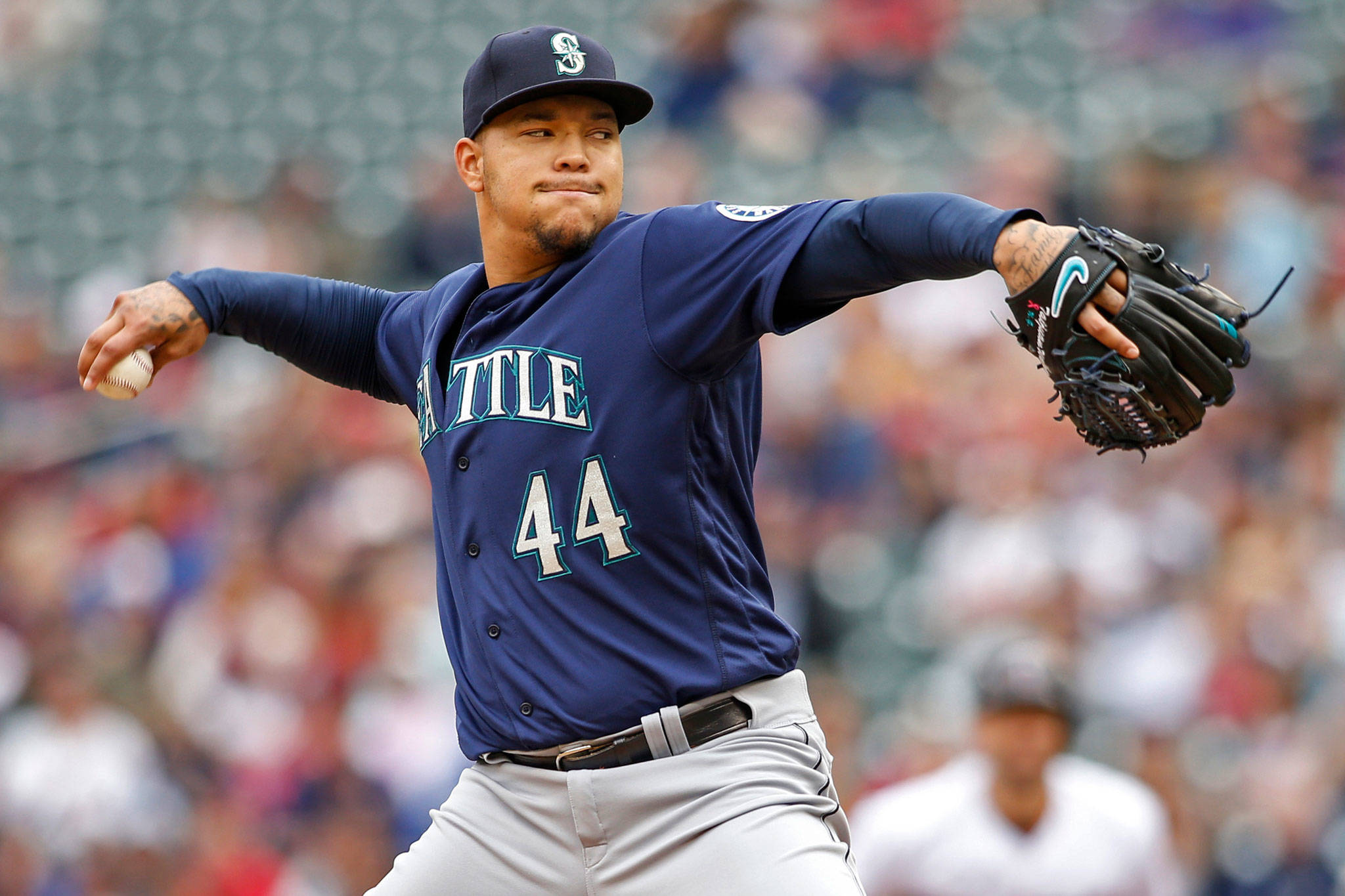 The Mariners signed starting pitcher Taijuan Walker to a one-year deal Wednesday. Walker pitched parts of four seasons in Seattle before being traded to the Diamondbacks in 2016. (AP Photo/Bruce Kluckhohn)