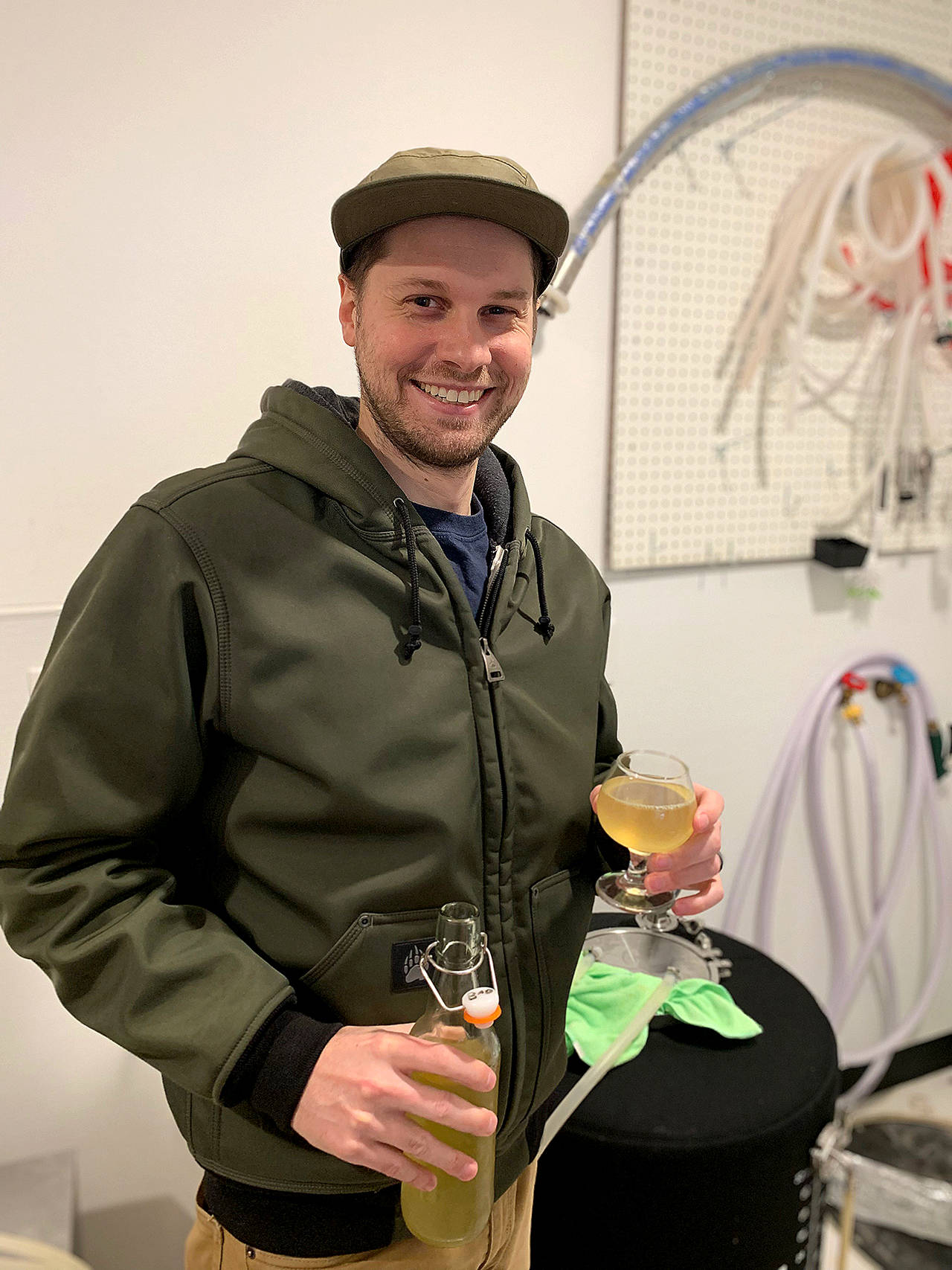 Corey Haugen, former owner of Grizzly Ciderworks, is back at making cider after quitting in 2017. His new operation is called Camano Cider. (Aaron Swaney)