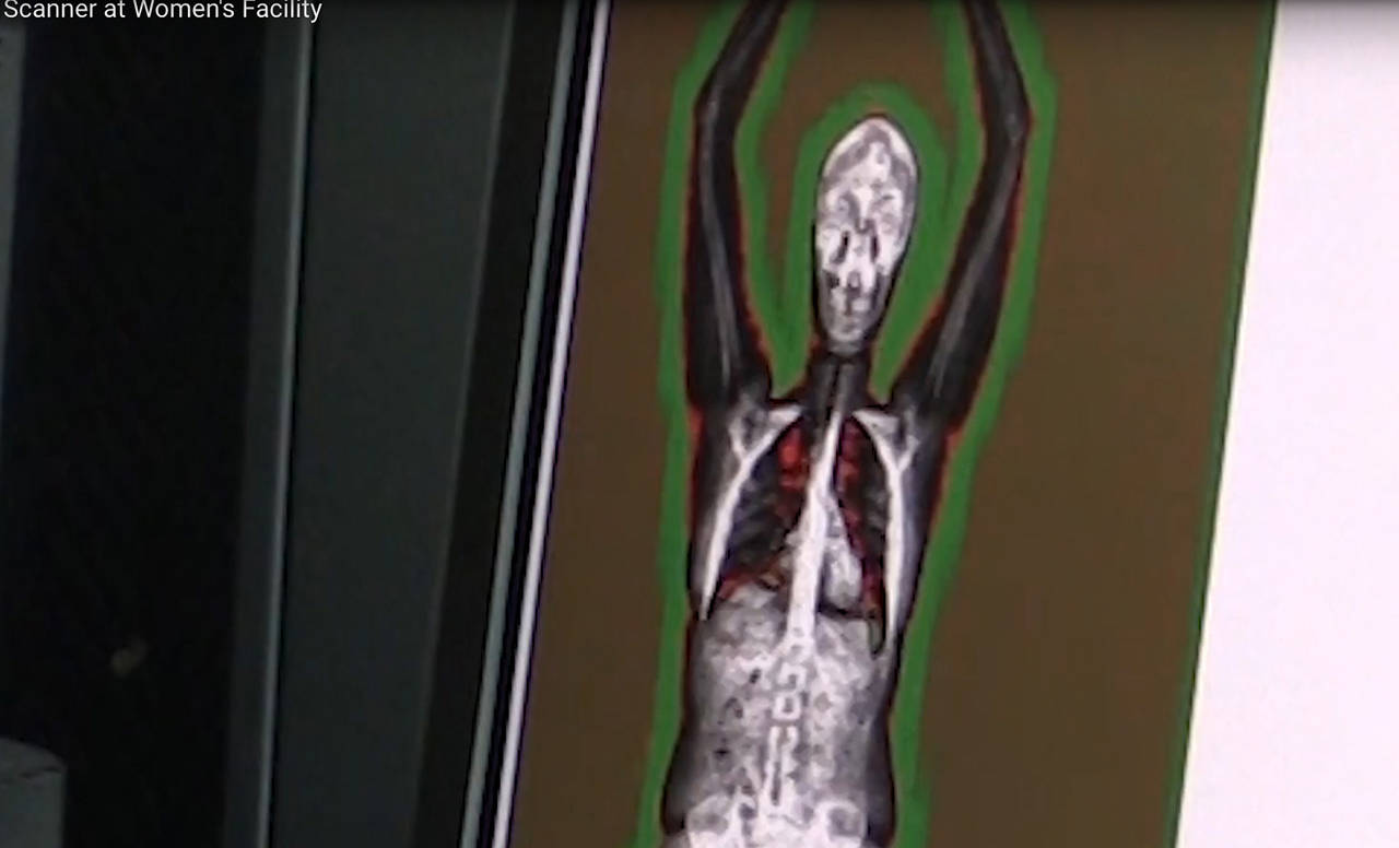 Screen shot from video about a body scanner at the Washington Corrections Center for Women. (Washington State Department of Corrections)