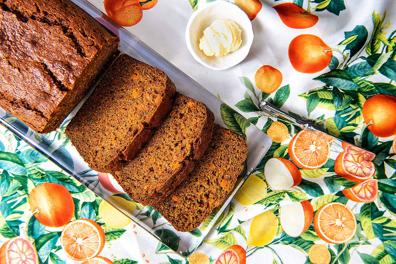 Sweet potato and yogurt loaf may just be your new favorite quick bread recipe. (Mariah Tauger / Los Angeles Times)