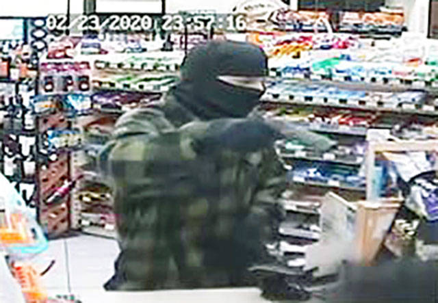 Everett police released this security camera image of a convenience store robber who apparently struck the same ampm location twice. (Everett Police Department)