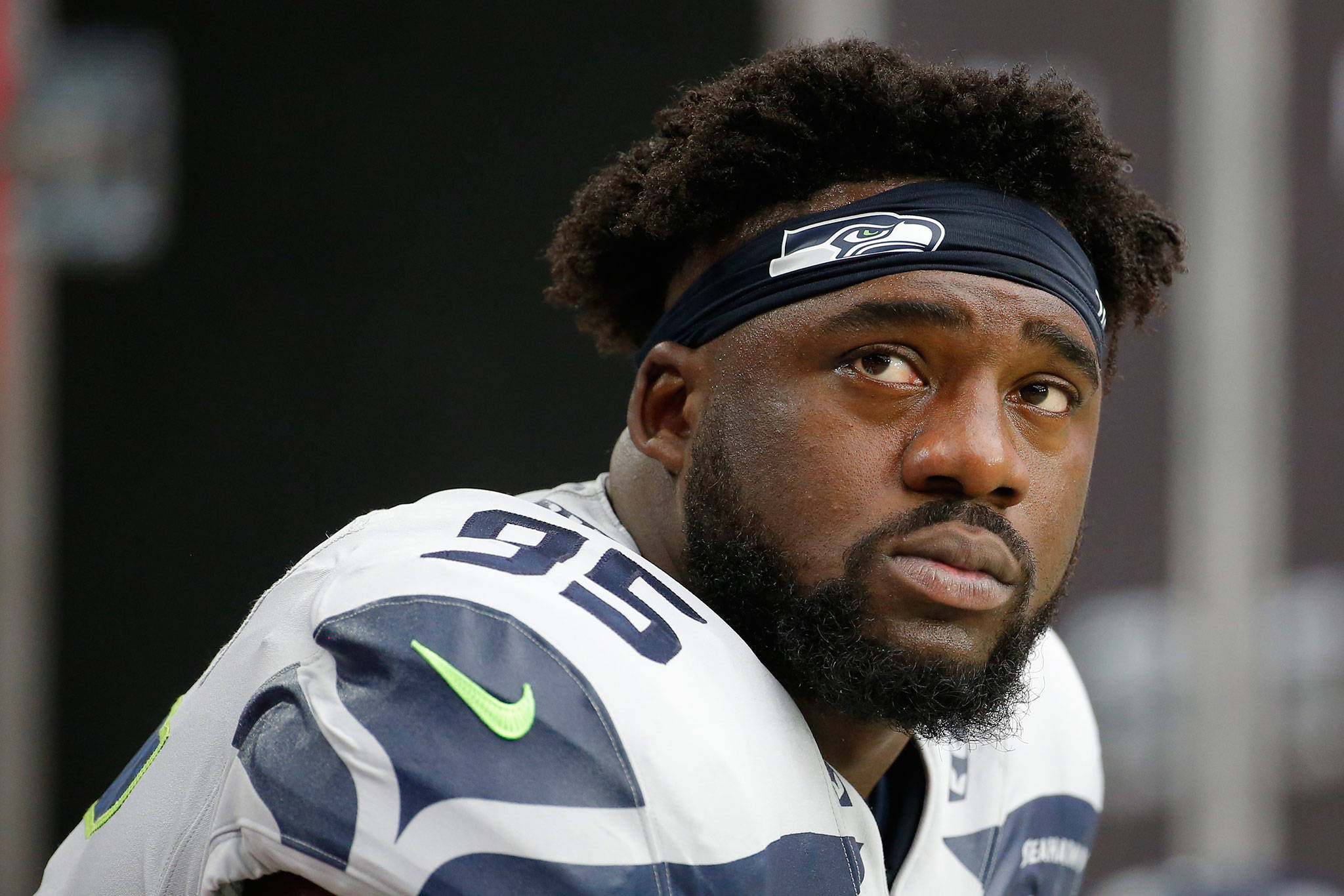 Defensive end L.J. Collier, a 2019 first-round pick, played just 152 snaps and made three tackles during his first season with the Seahawks. (AP Photo/Rick Scuteri)