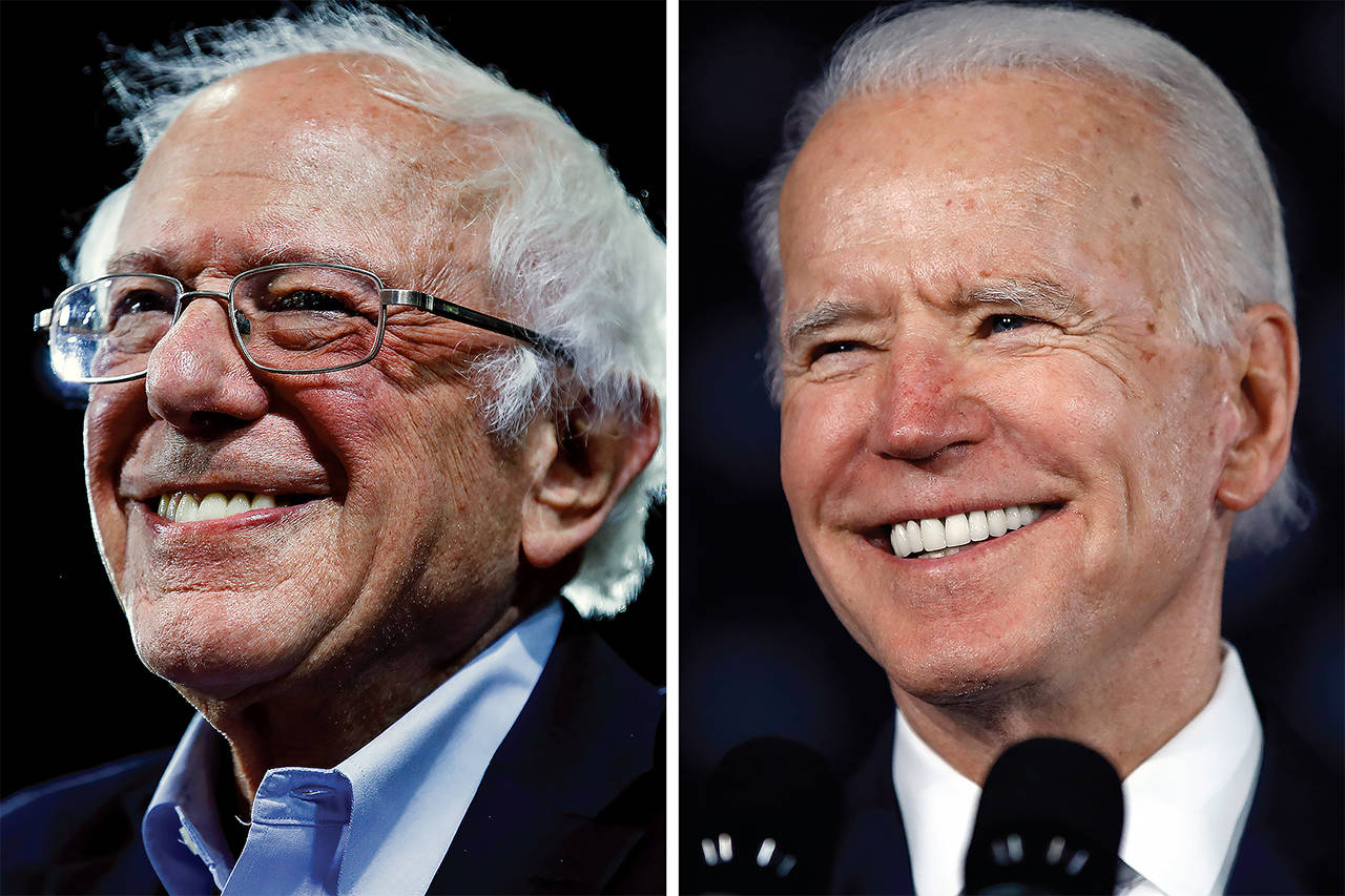 Bernie Sanders (left) and Joe Biden. (AP photos)