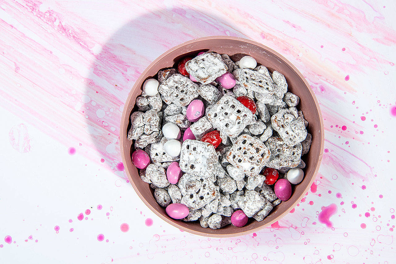 Set out this salty-sweet snack in a bowl for parties or package in gift bags. (Mariah Tauger / Los Angeles Times)