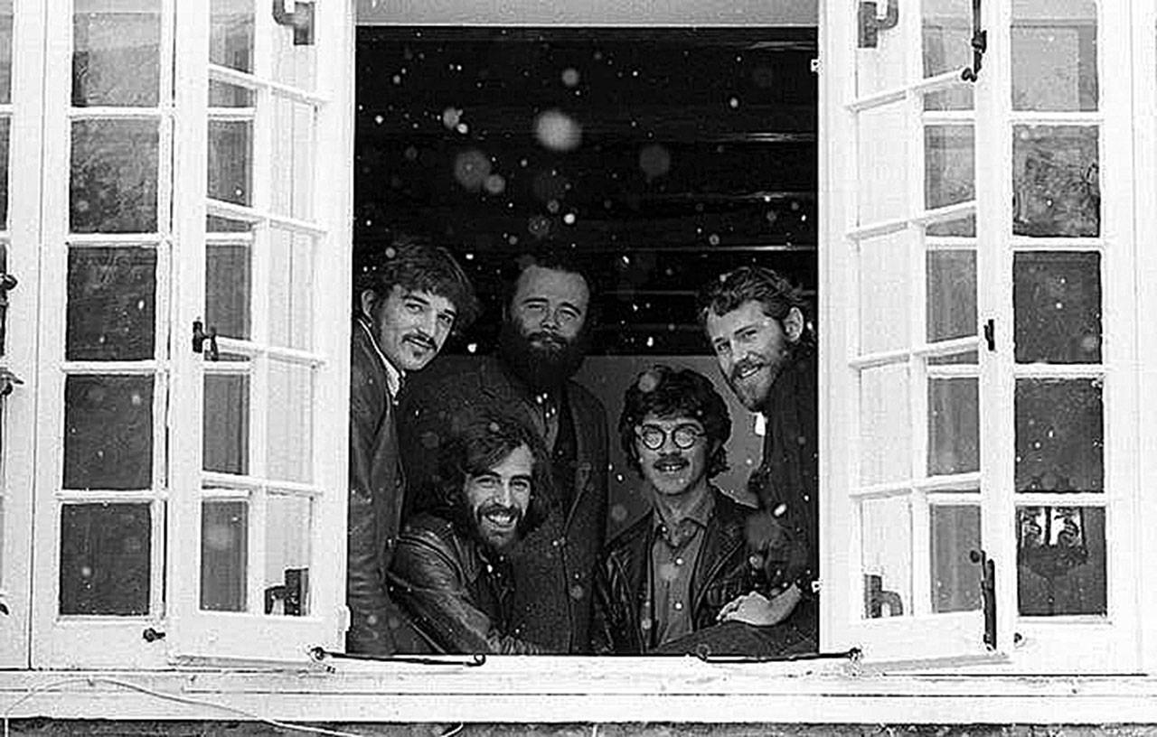 The Band (from left): Richard Manuel, Rick Danko, Garth Hudson, Levon Helm and Robbie Robertson. The group is the subject of “Once Were Brothers: Robbie Robertson and the Band.” (Magnolia Pictures)