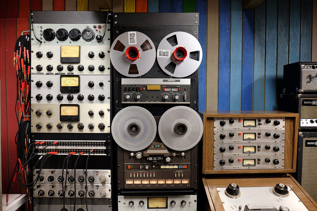 The Wolcott Curran Collective’s music has a gritty, raw and saturated tone, which comes from the various tape machines, reverbs, compressors and microphones they used to record it. (Annie Wolcott)
