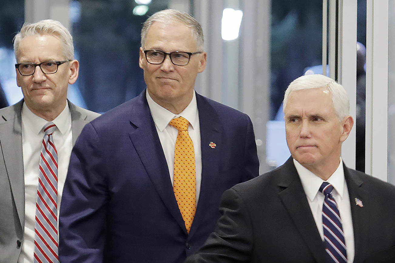Pence nice to Inslee even though Trump told him not to be