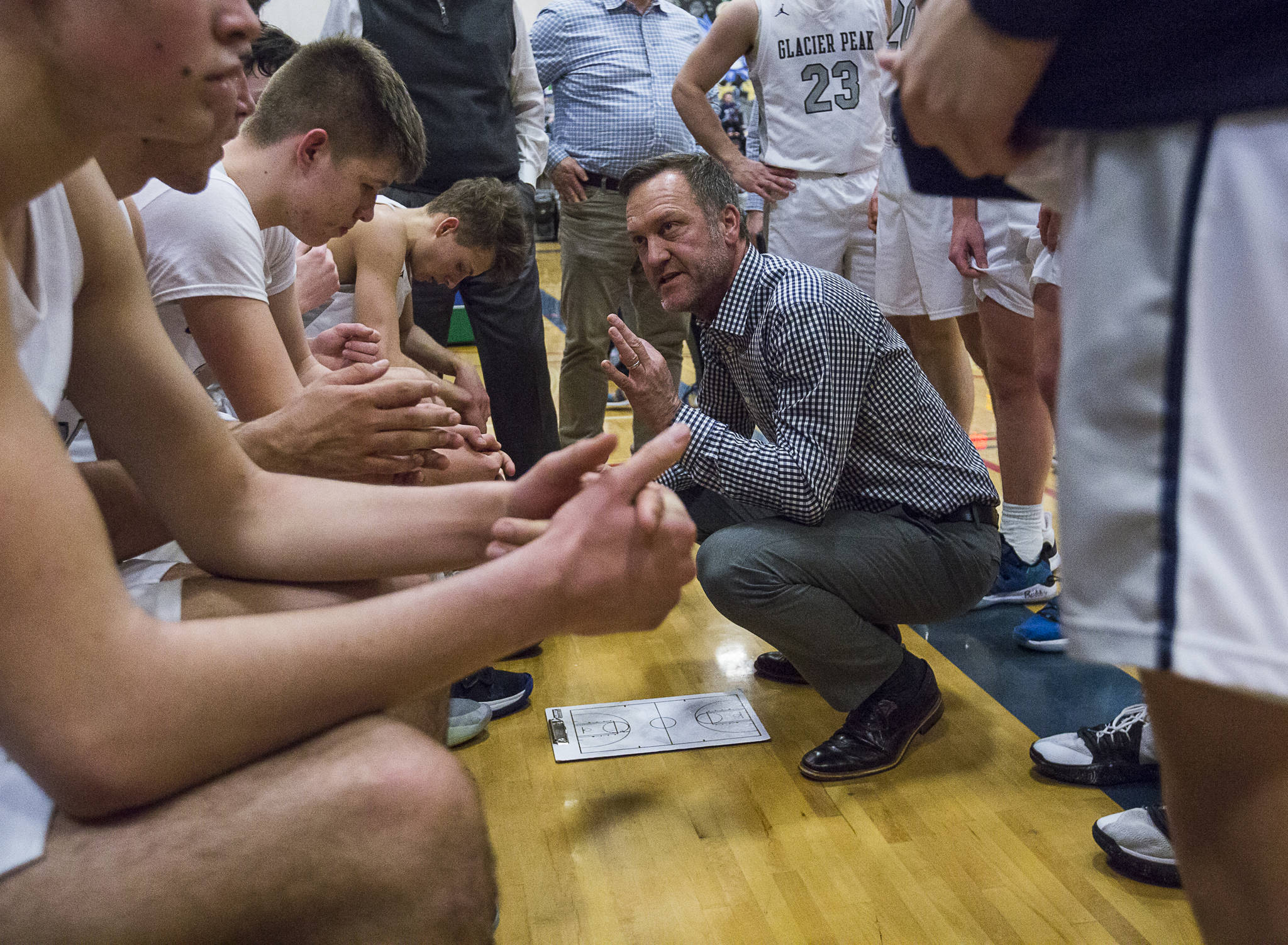 Glacier Peak coach Brian Hunter guided his team to a 25-0 start and a 4A state semifinal appearance. (Olivia Vanni / The Herald)
