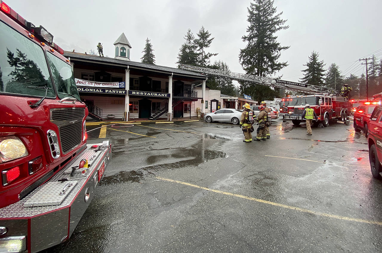 Firefighter put out a blaze at a restaurant in Firdale Village on Friday morning. Damage was estimated at $400,000. (South County Fire)